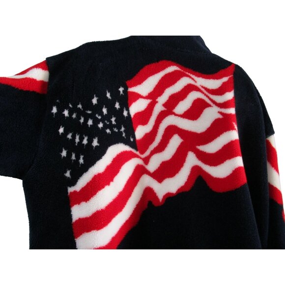 Black Mountain Outdoor USA Flag Fleece Jacket XL Unisex Patriotic Full Zip Warm - Picture 13 of 16